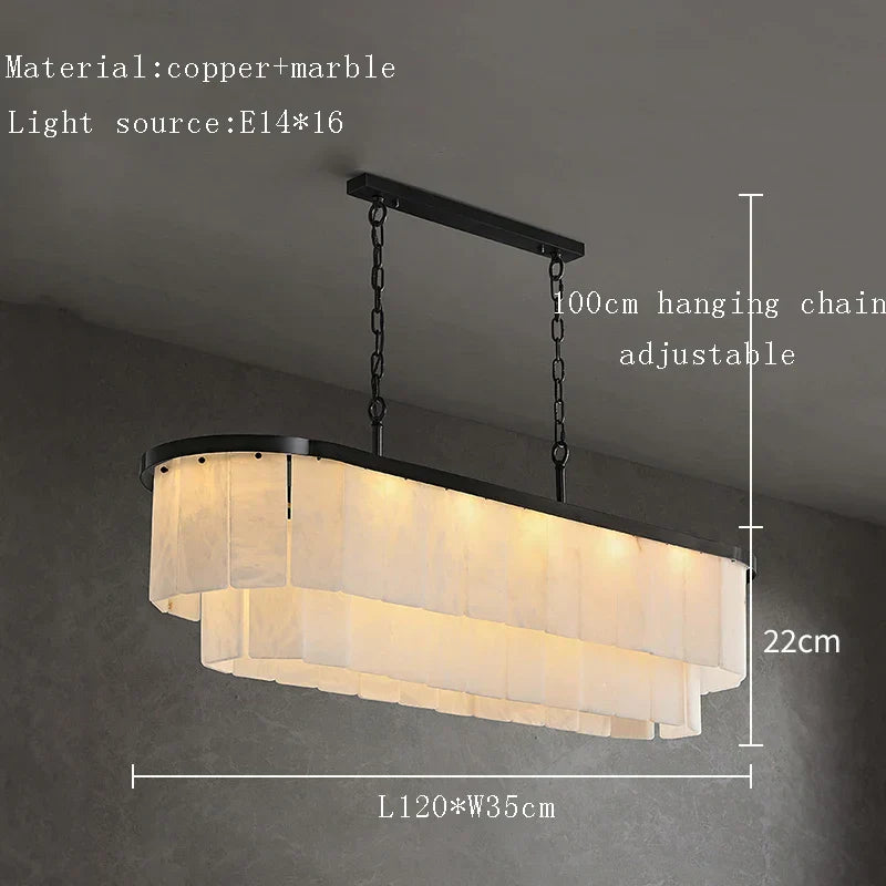 Natural Marble Dining Room Chandelier