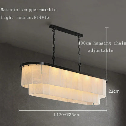 Natural Marble Dining Room Chandelier