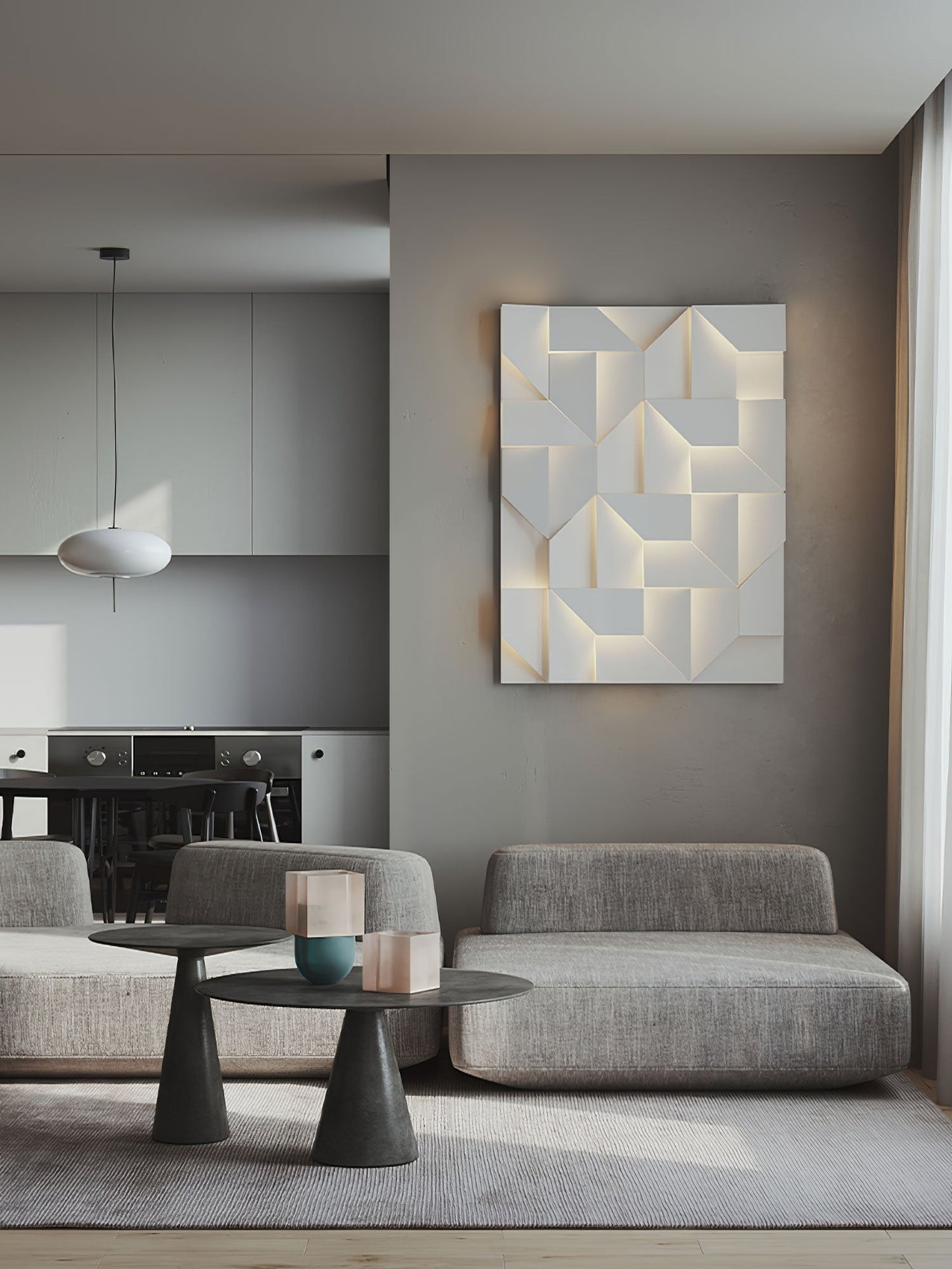 Shadows Rechargeable Grand Wall-mounted light Sconce