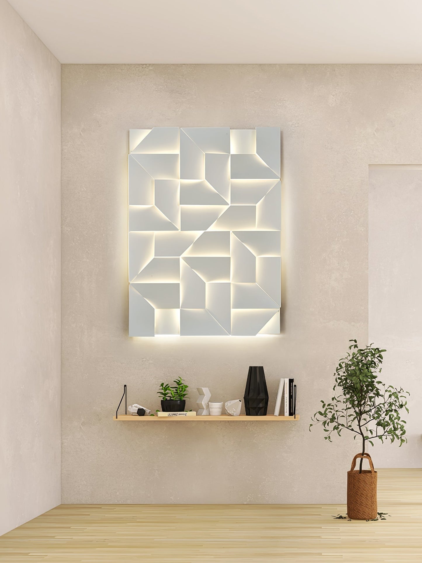 Shadows Rechargeable Grand Wall-mounted light Sconce