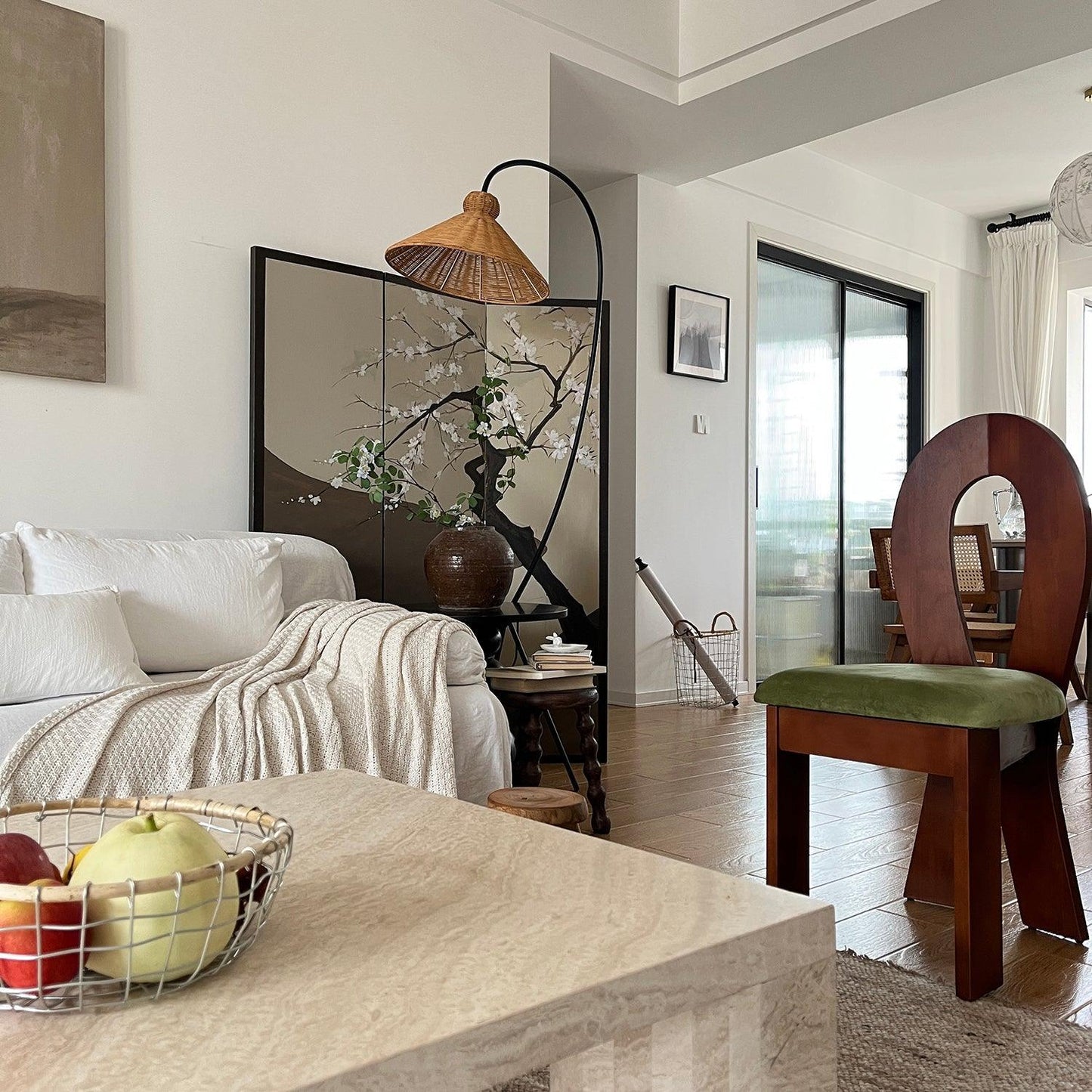 Tana Woven Free-standing Lamp Floor Lamp