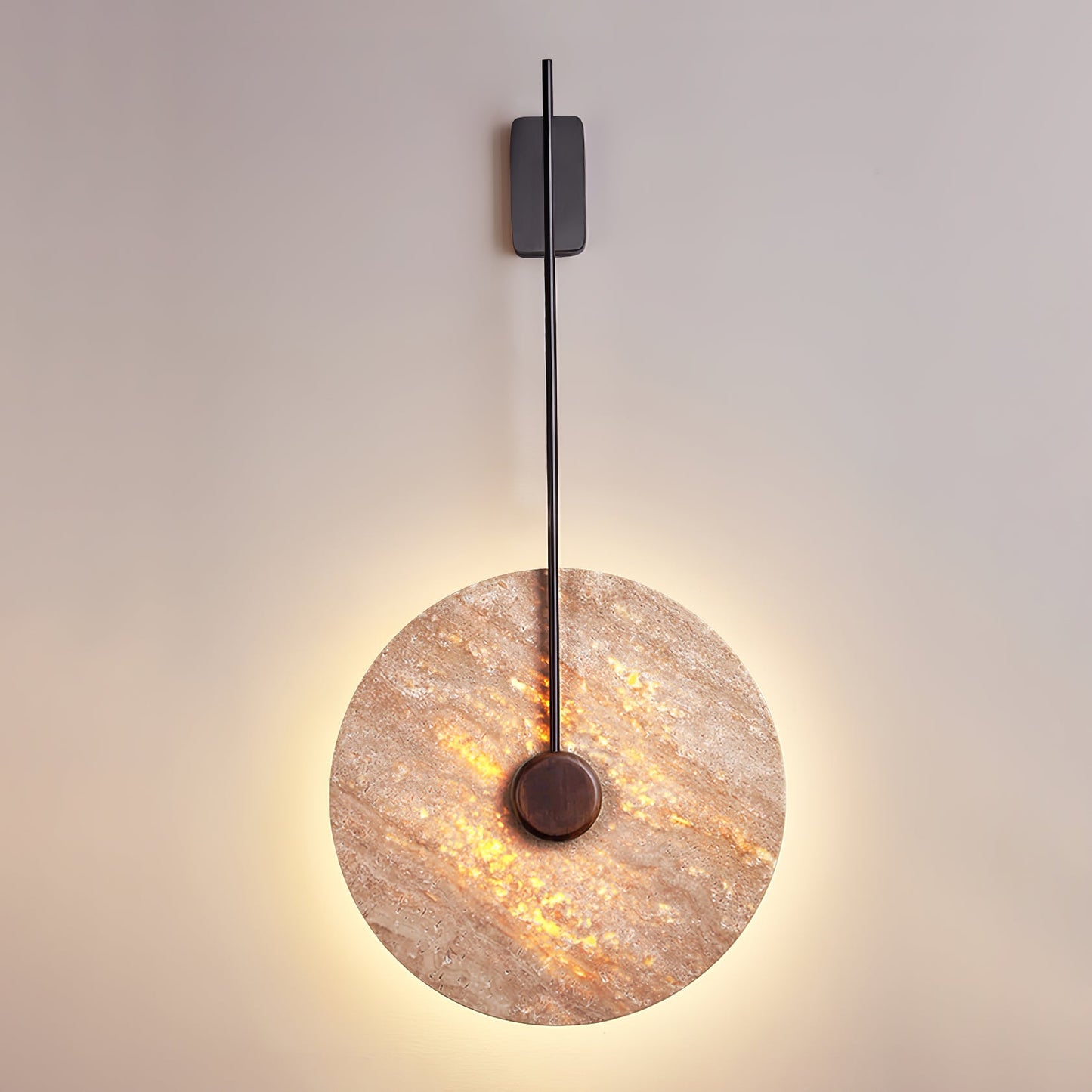 Travertine Disc Wall light fixture Wall Lamp