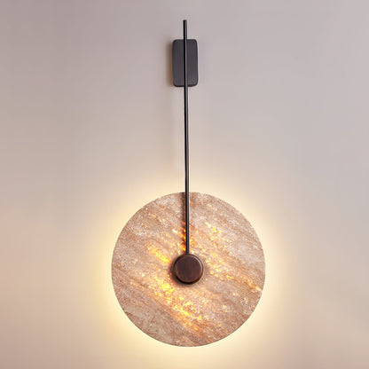 Travertine Disc Wall light fixture Wall Lamp