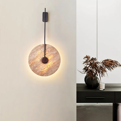 Travertine Disc Wall light fixture Wall Lamp