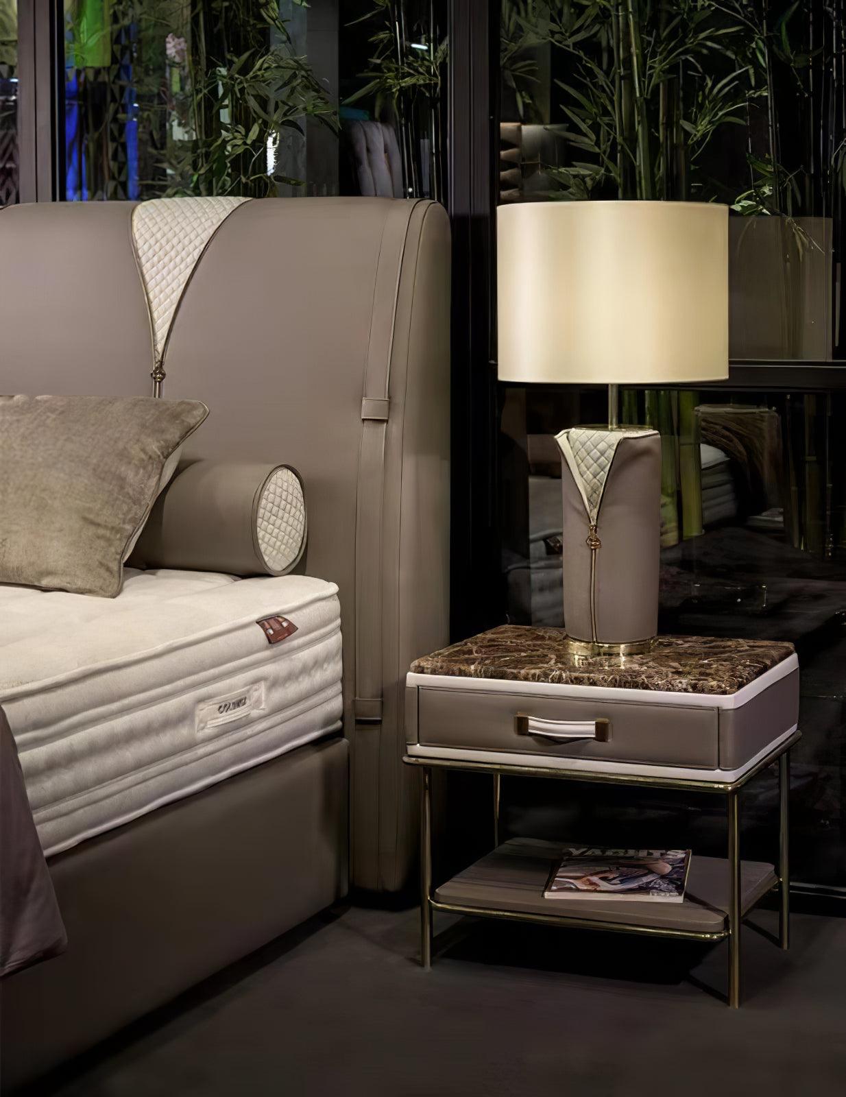 Vintage Leather Accent lamp Table Lamp