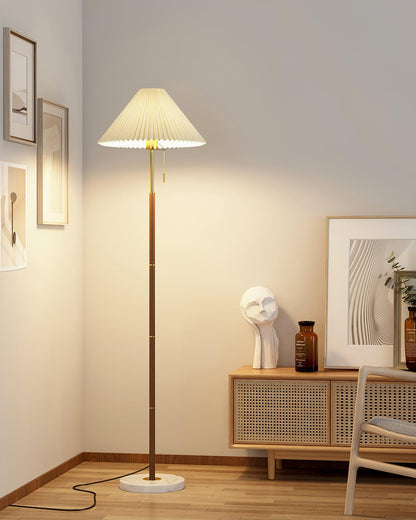 Vintage Pleated Accent Lamp Floor Lamp