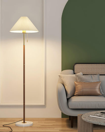 Vintage Pleated Accent Lamp Floor Lamp