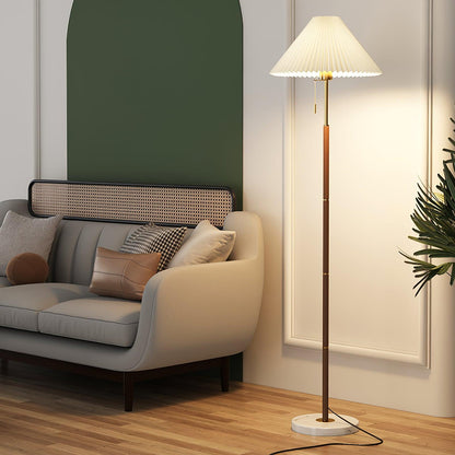 Vintage Pleated Accent Lamp Floor Lamp