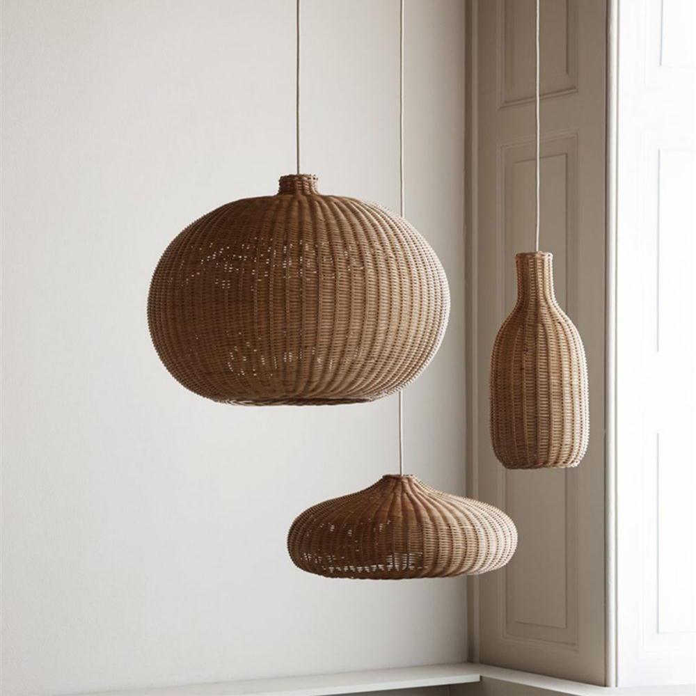 Vintage Rattan Droplight Pendant Lamp