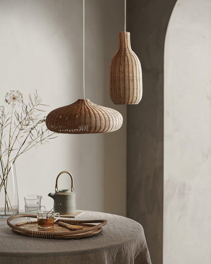 Vintage Rattan Droplight Pendant Lamp