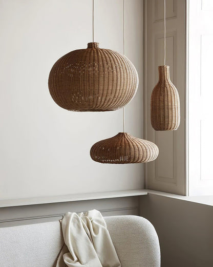 Vintage Rattan Droplight Pendant Lamp