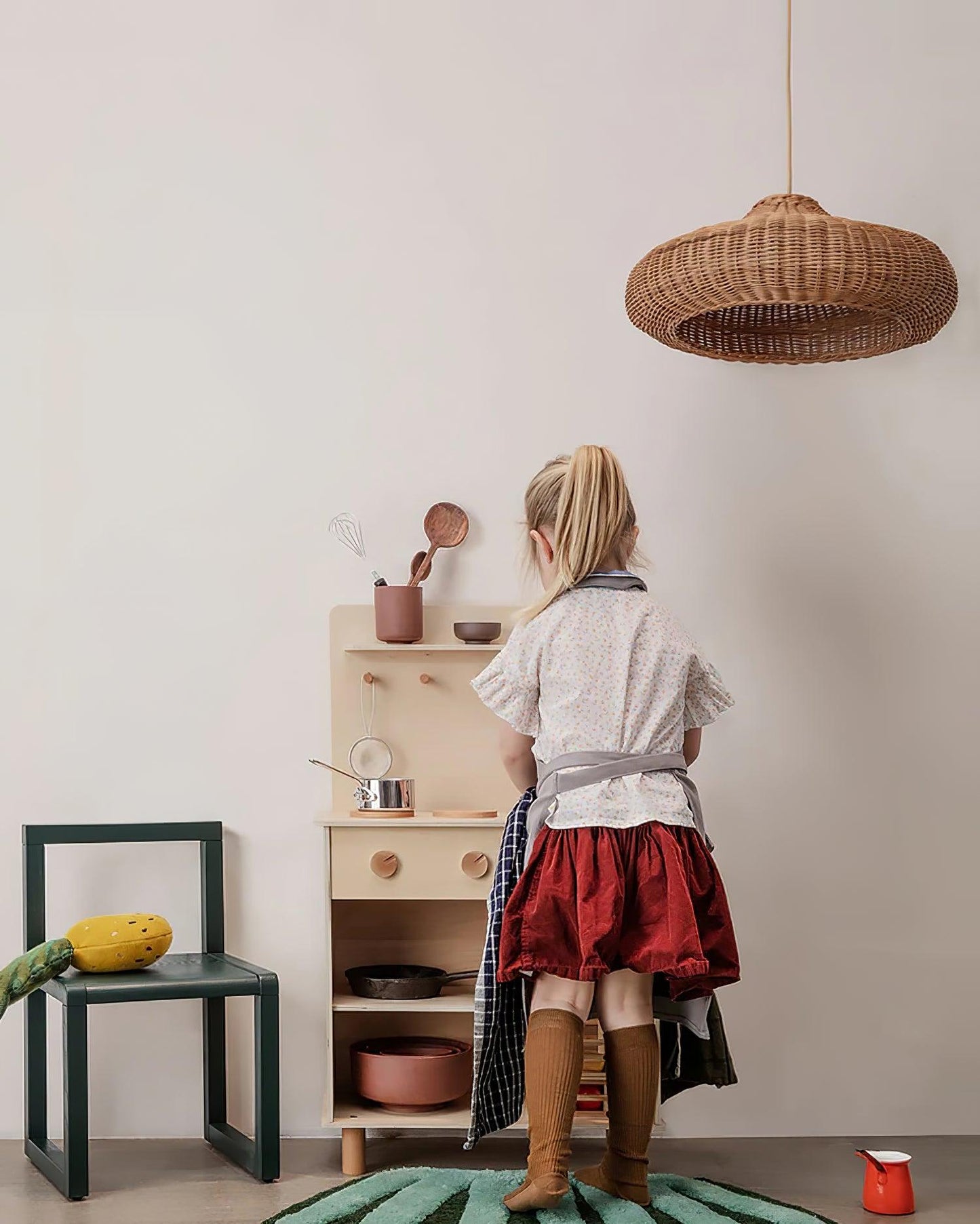 Vintage Rattan Droplight Pendant Lamp