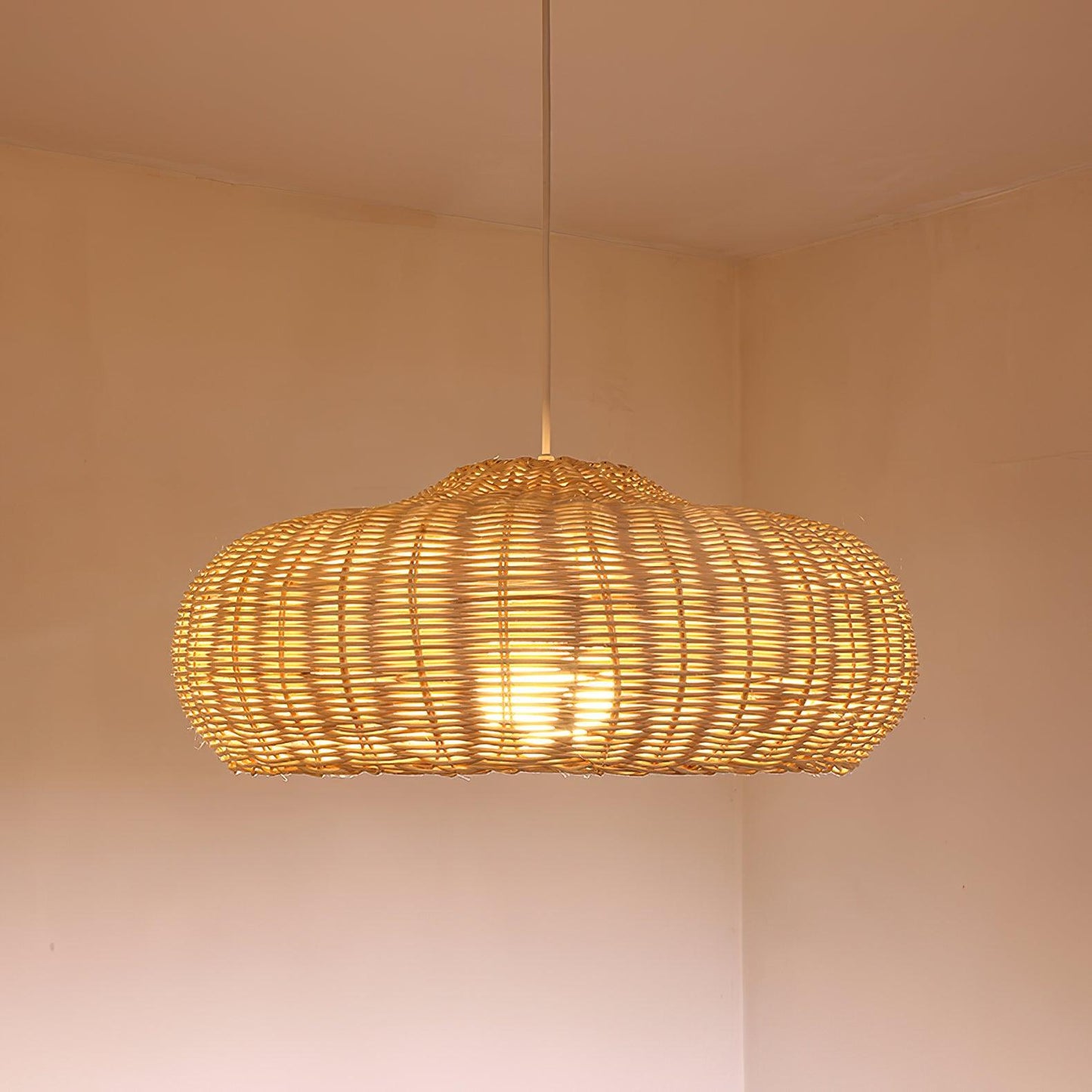 Vintage Rattan Droplight Pendant Lamp