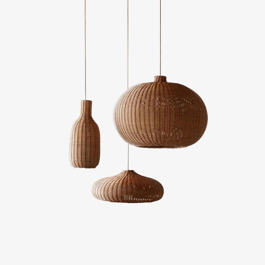 Vintage Rattan Droplight Pendant Lamp