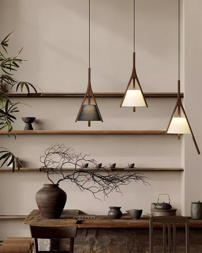Nanzhi Wood Drop light Pendant Lamp
