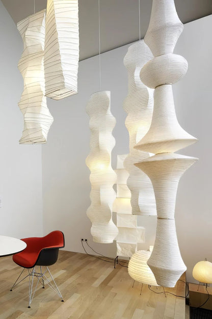 Washi Paper E Hanging light Pendant Swag Light