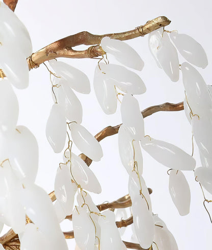 White Jade Branch Brass Gasolier Chandelier