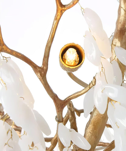 White Jade Branch Brass Gasolier Chandelier
