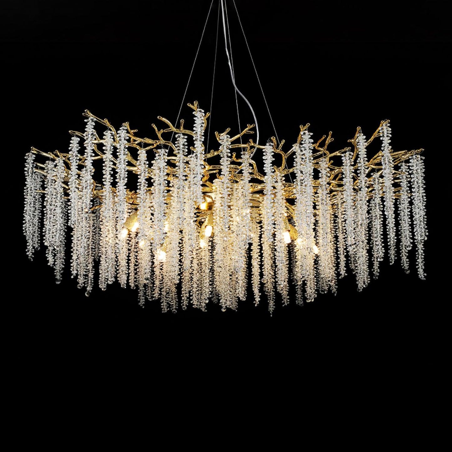 Wisteria Flower Crystal Candelabrum Chandelier