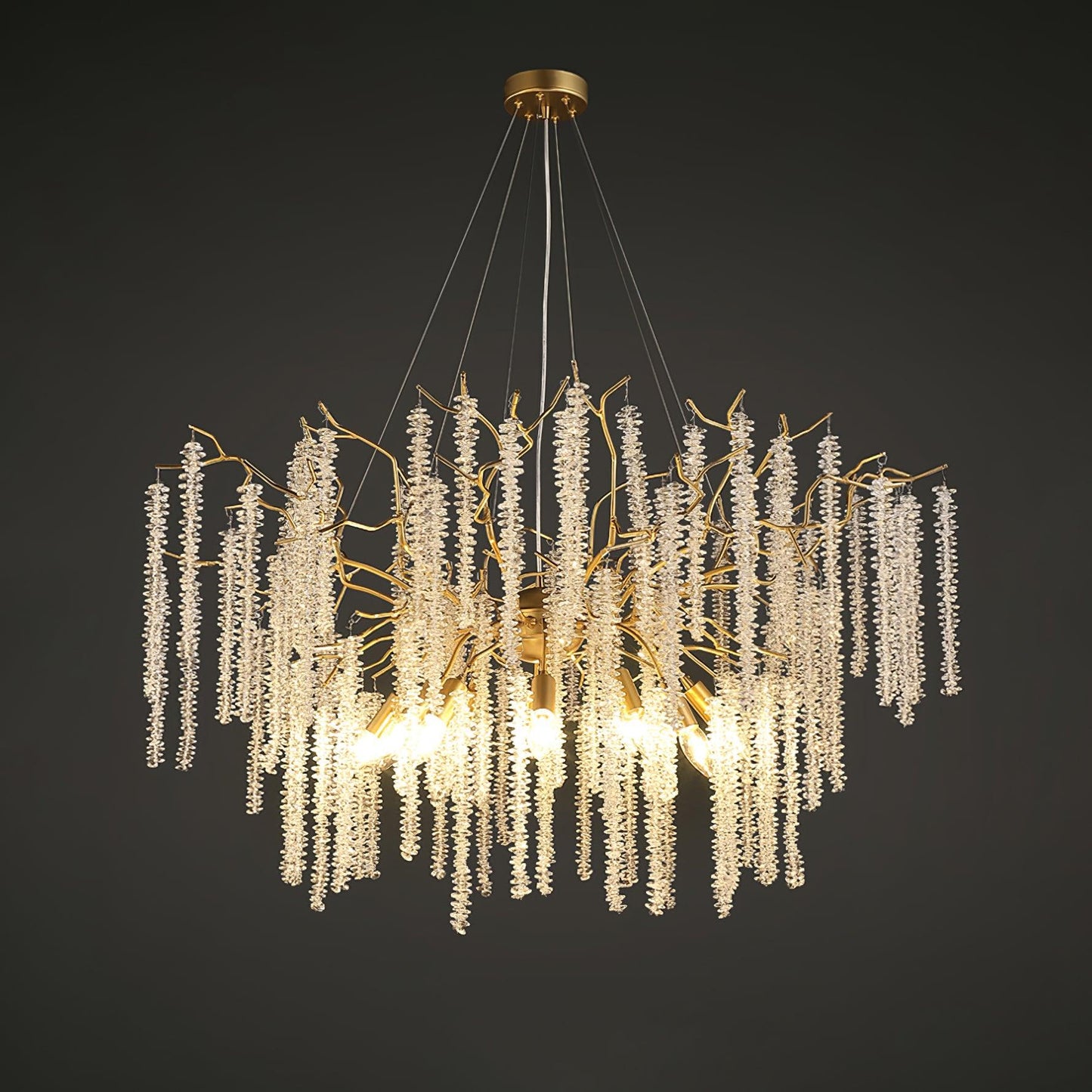 Wisteria Flower Crystal Candelabrum Chandelier