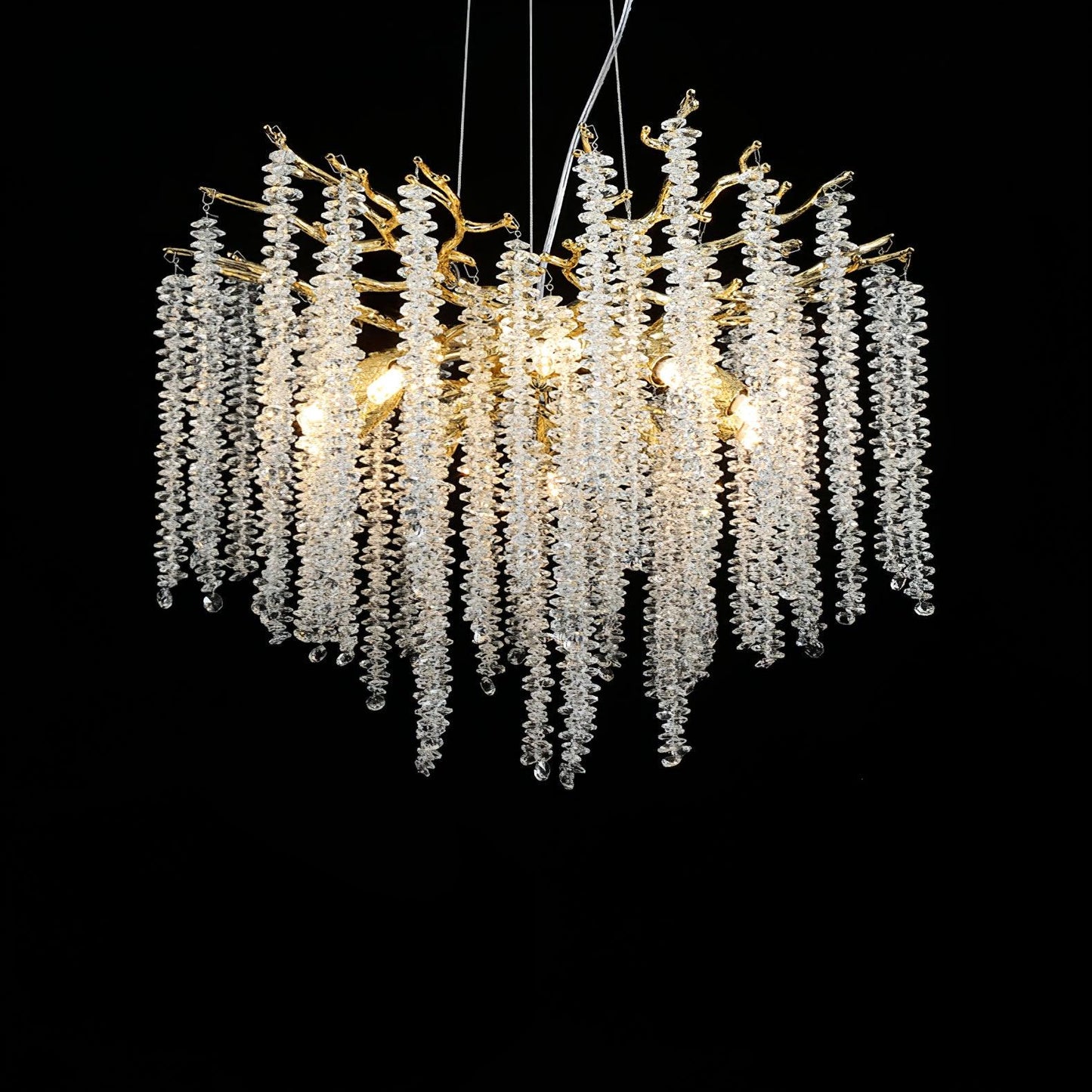 Wisteria Flower Crystal Candelabrum Chandelier