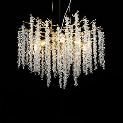Wisteria Flower Crystal Candelabrum Chandelier