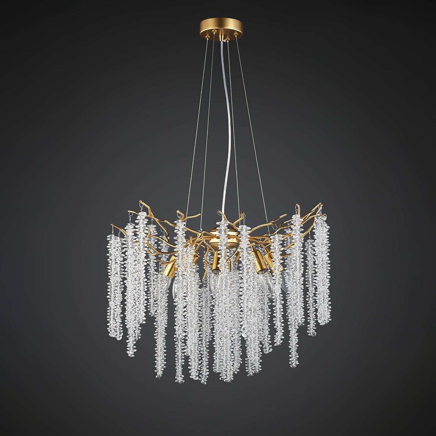 Wisteria Flower Crystal Candelabrum Chandelier