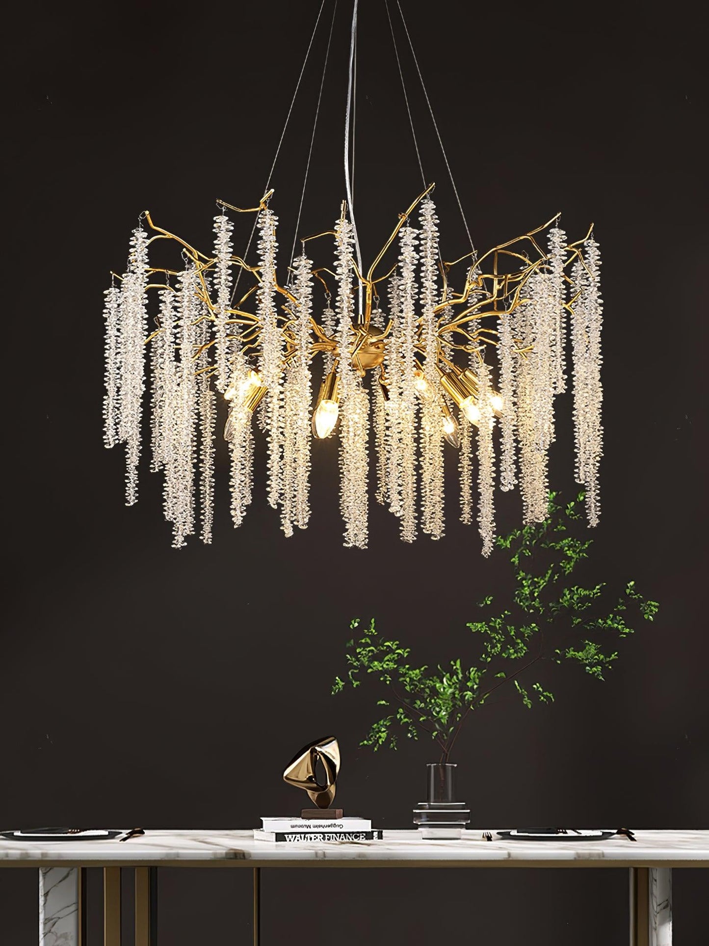 Wisteria Flower Crystal Candelabrum Chandelier