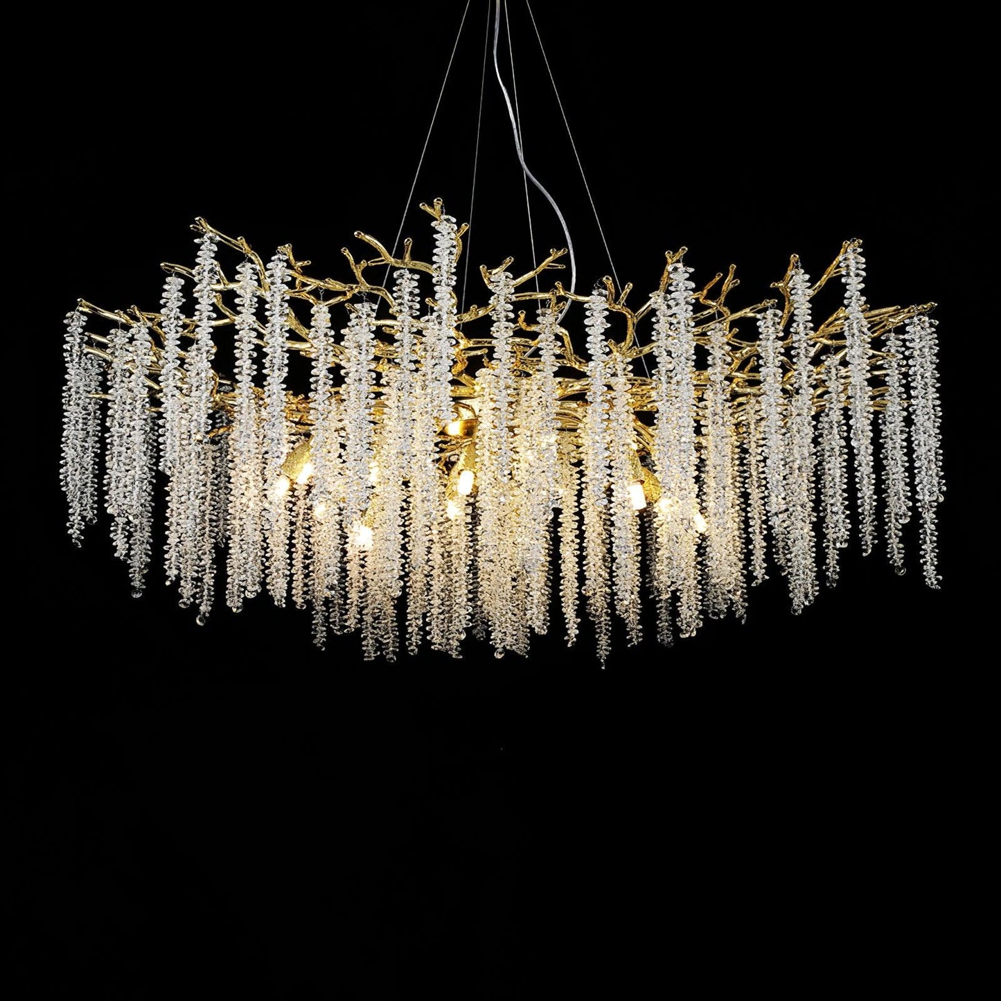 Wisteria Flower Crystal Candelabrum Chandelier