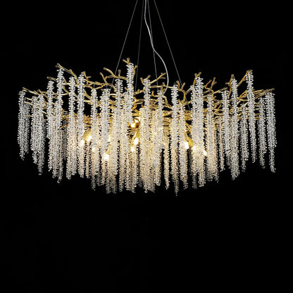 Wisteria Flower Crystal Candelabrum Chandelier