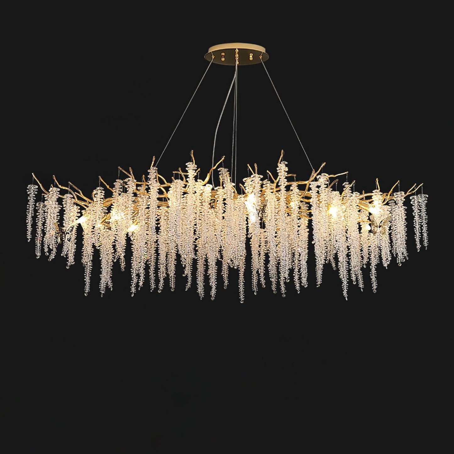 Wisteria Flower Crystal Candelabrum Chandelier