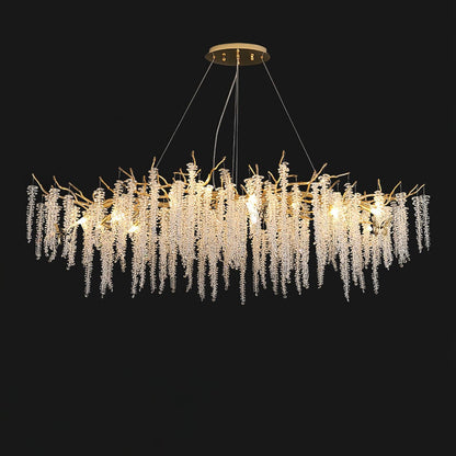 Wisteria Flower Crystal Candelabrum Chandelier