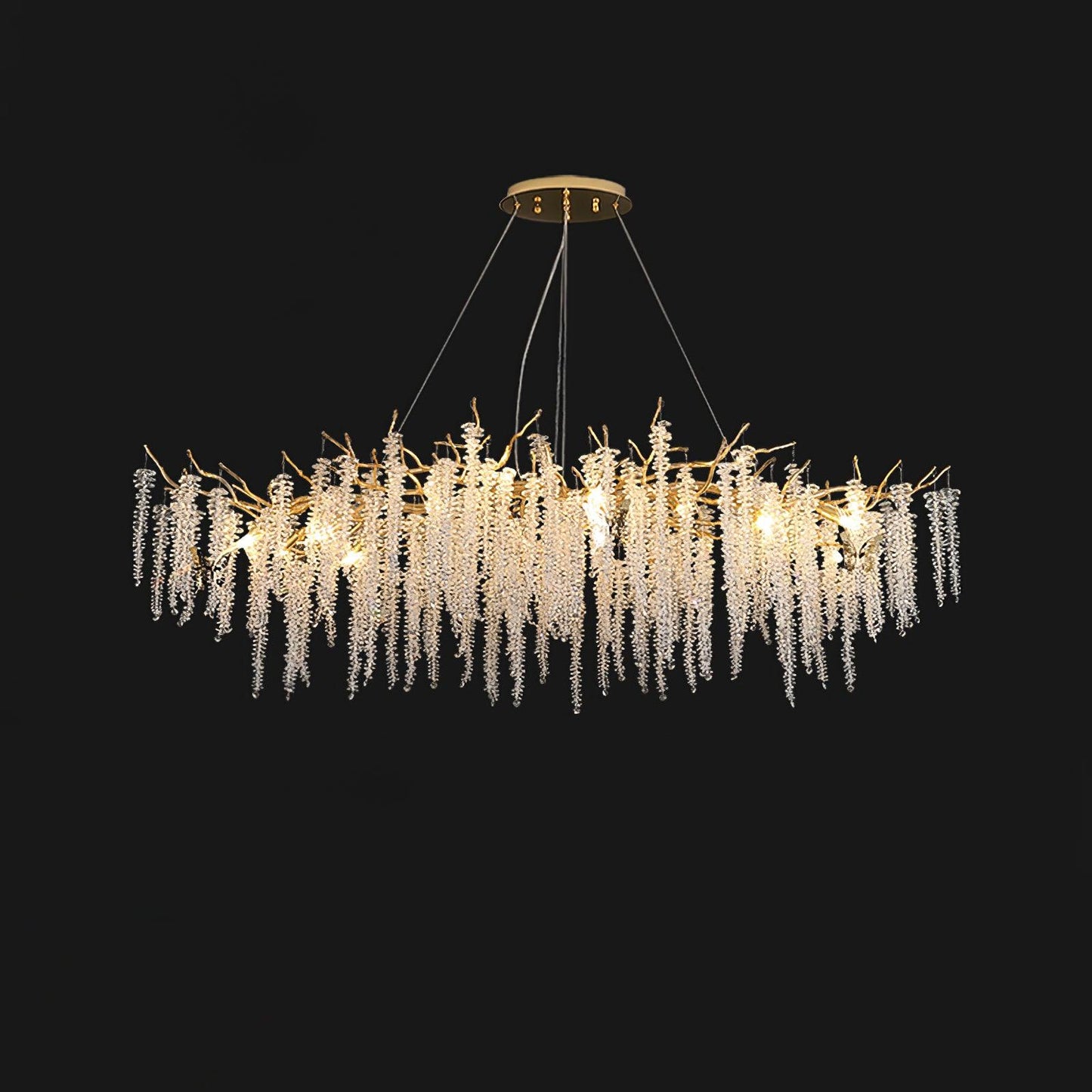 Wisteria Flower Crystal Candelabrum Chandelier