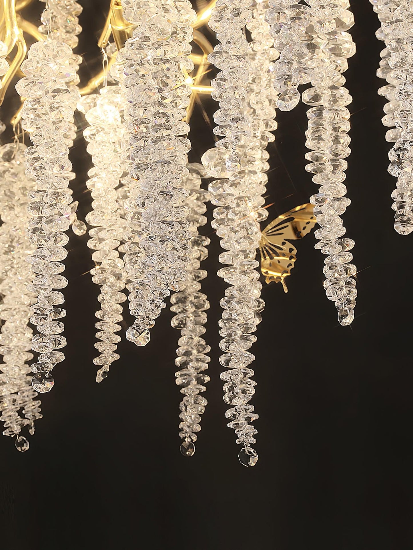Wisteria Flower Crystal Candelabrum Chandelier