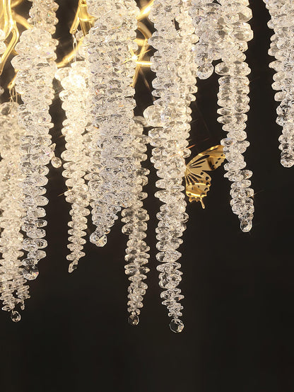 Wisteria Flower Crystal Candelabrum Chandelier