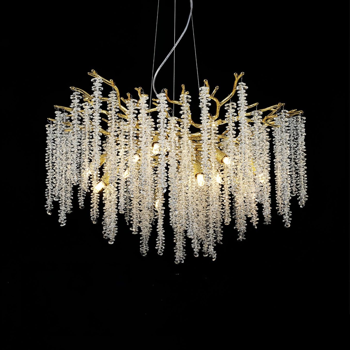 Wisteria Flower Crystal Candelabrum Chandelier