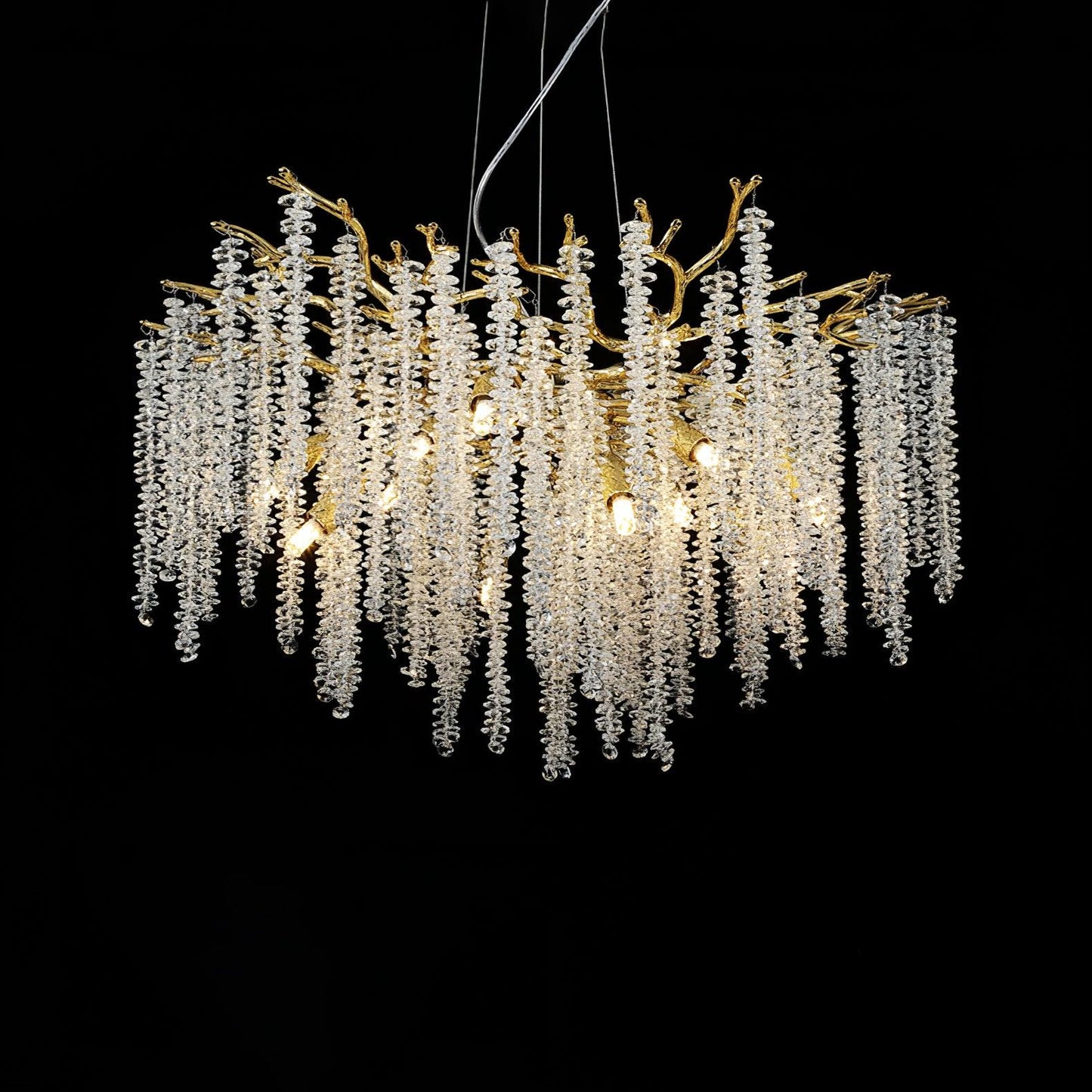 Wisteria Flower Crystal Candelabrum Chandelier