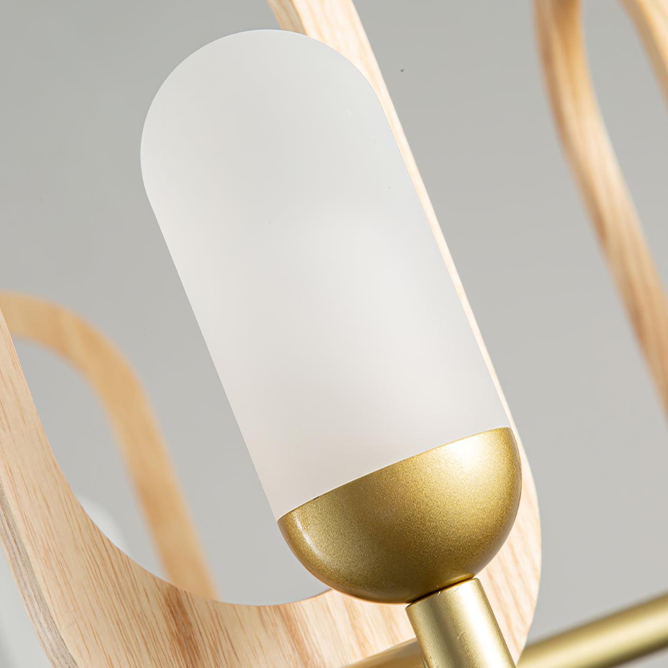 Wood Art Halo Gasolier Chandelier