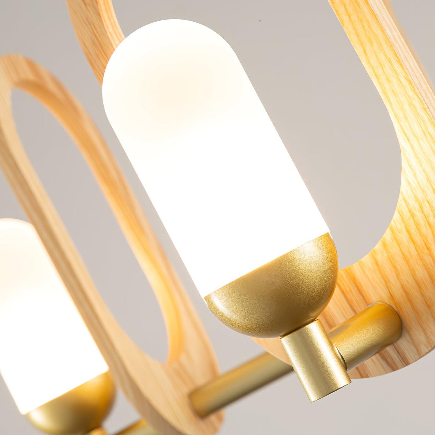 Wood Art Halo Gasolier Chandelier