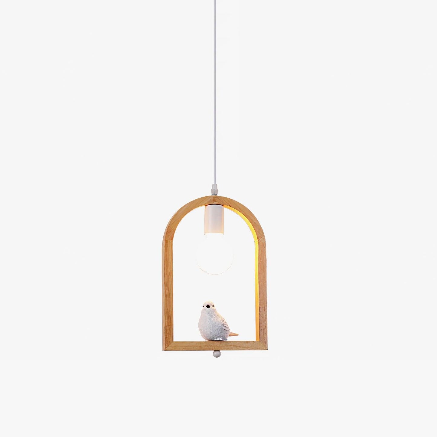 Wood Bird Resin Houselight Pendant Light
