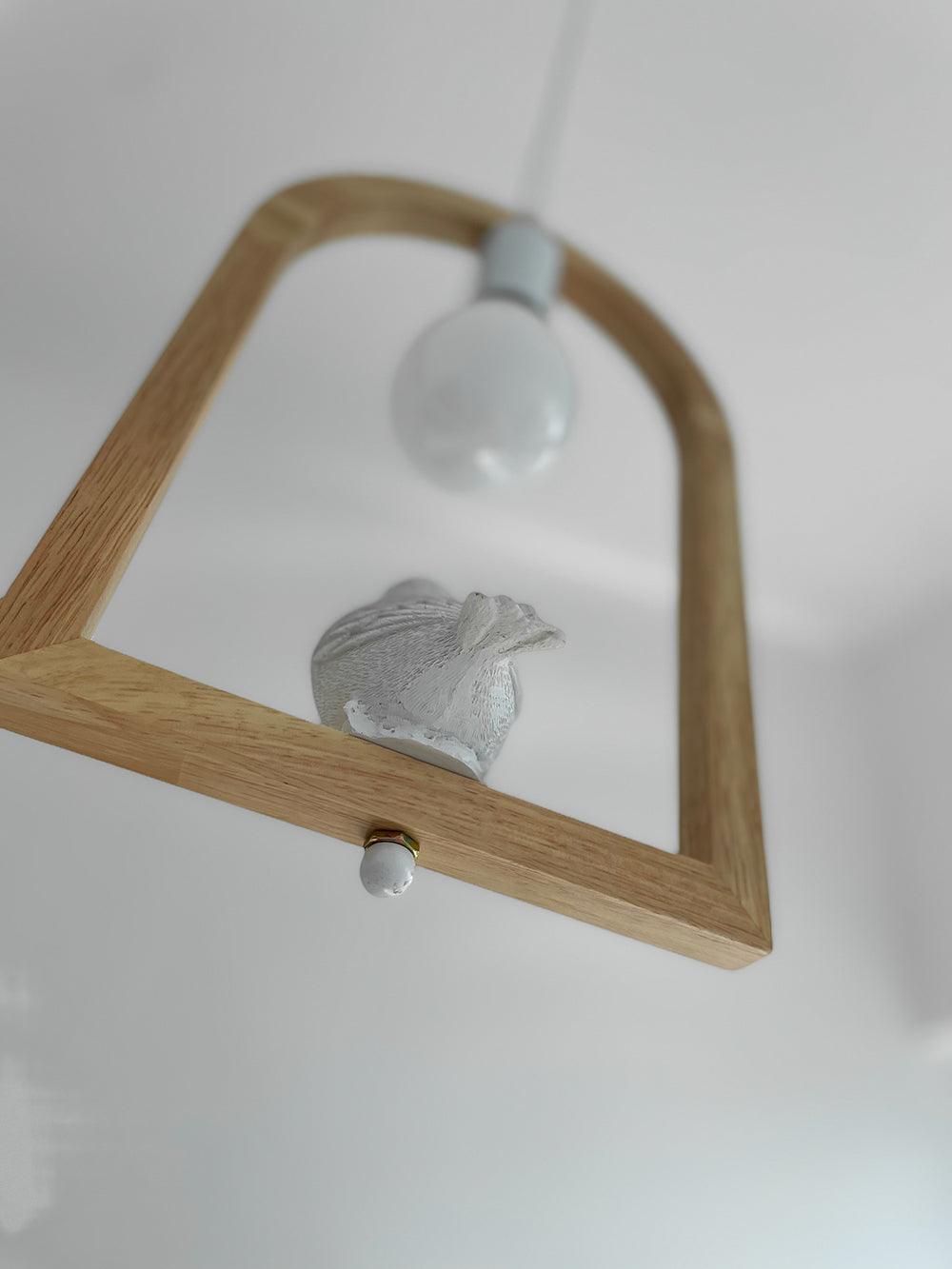 Wood Bird Resin Houselight Pendant Light
