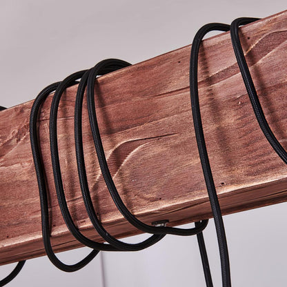 Wood Hanging Multi Gasolier Chandelier