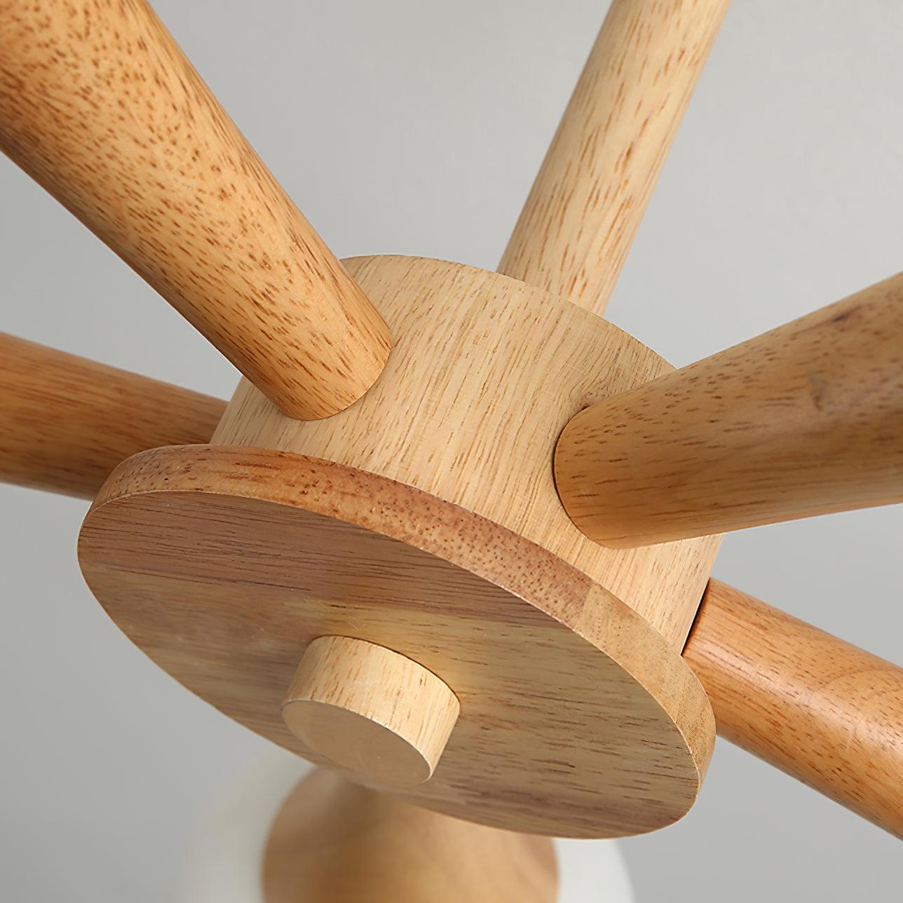 Wooden Nera Gasolier Chandelier