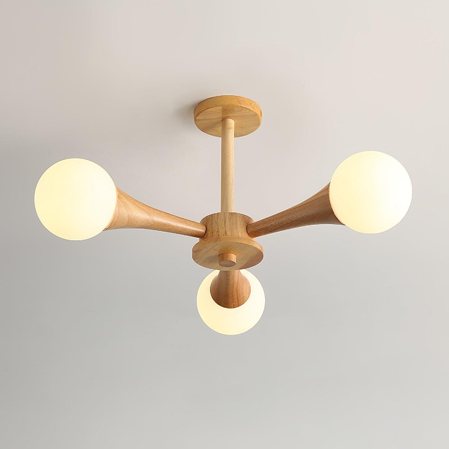 Wooden Nera Gasolier Chandelier