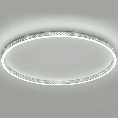 Modern Round Dimmable Flush Mount Lights LED Ceiling Light with Hollow Edge