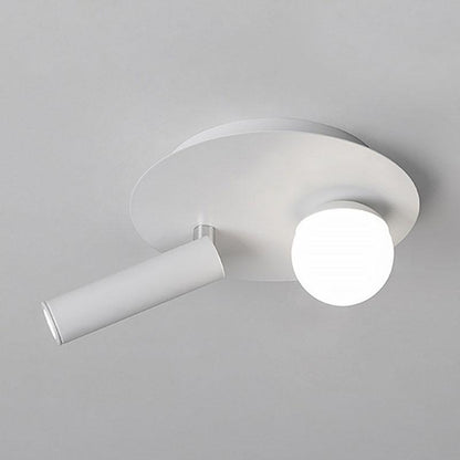 8'' Round Small Flush Mount Light with LED Bulb and Spotlight