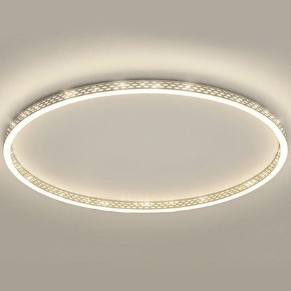 Modern Round Dimmable Flush Mount Lights LED Ceiling Light with Hollow Edge