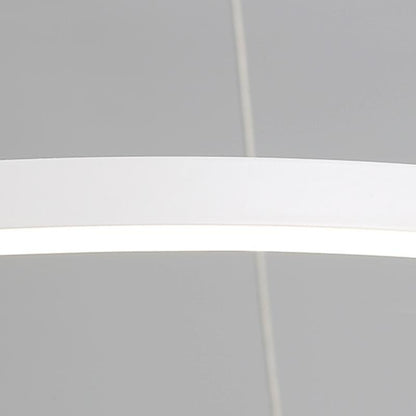 Heads Spotlight Circle Linear LED Chandelier Ceiling Lights with Remote Control
