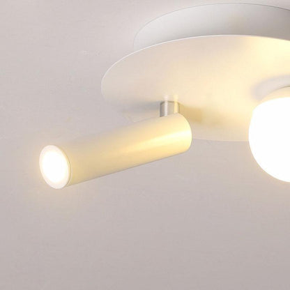 8'' Round Small Flush Mount Light with LED Bulb and Spotlight