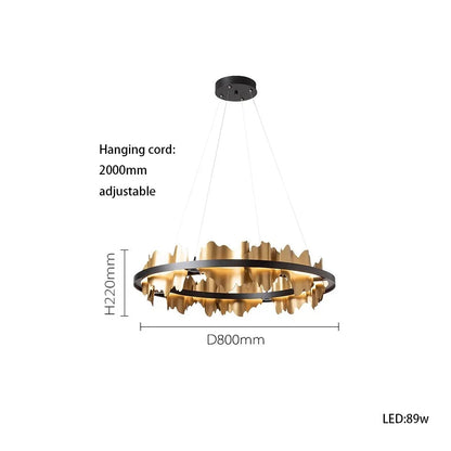 Nera Brushed Brass Modern Chandelier